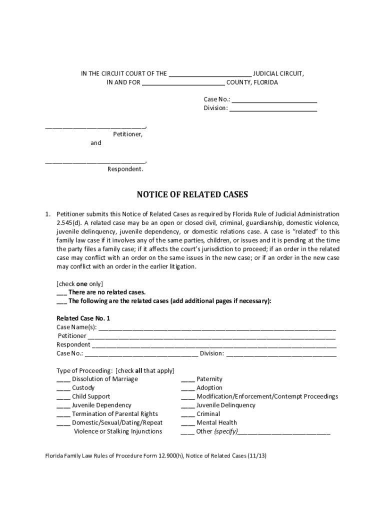  Florida Family Law Form 12 900 H 2013-2023