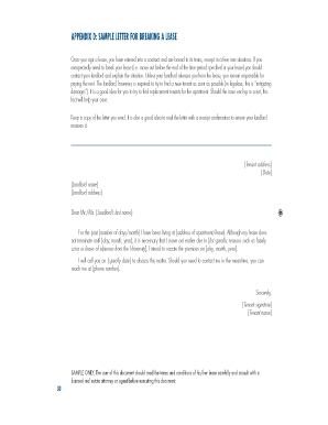 Breaking Lease Letter  Form