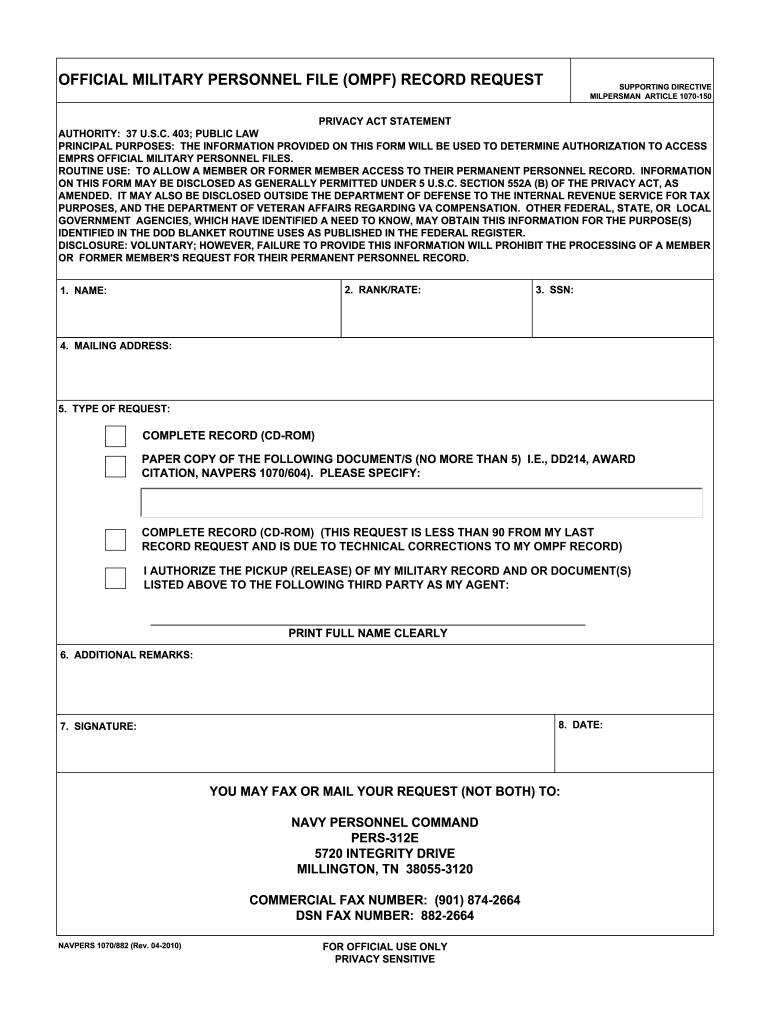Get and Sign Navpers 1070 881 PDF 2010-2022 Form