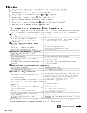  Nz Passport Application Form PDF Child 2014