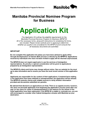  Download the Entire New Application Kit Government of Manitoba 2013