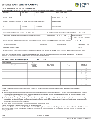 Empire Life Claim Form PDF