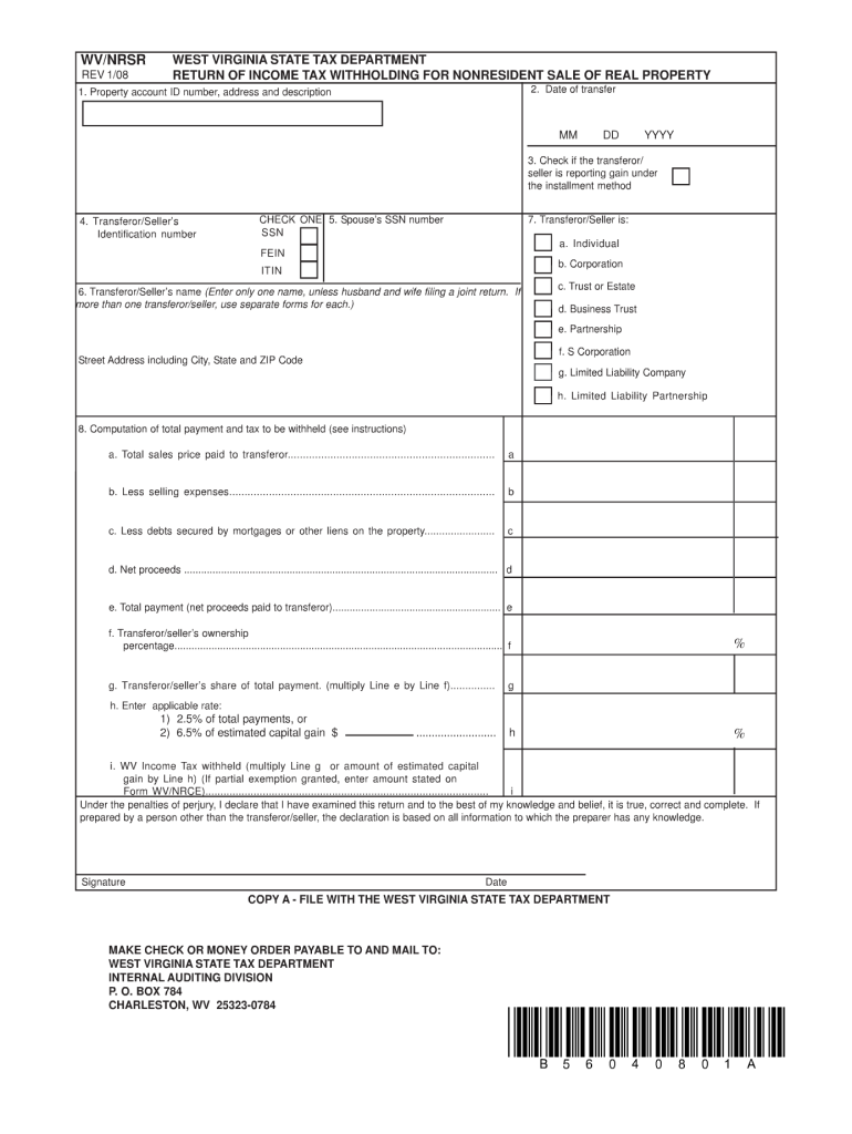  Wvnrsr  Form 2008