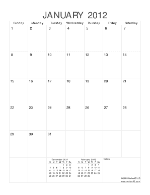 Fillable Calendar  Form