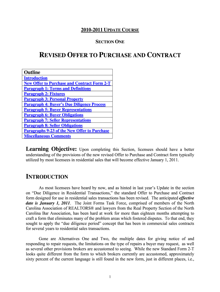 Nc Real Estate Form 2t