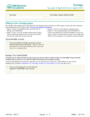 Hmrc Sa106  Form