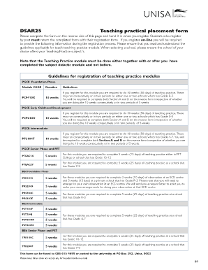 Unisa Teaching Practice Portfolio  Form