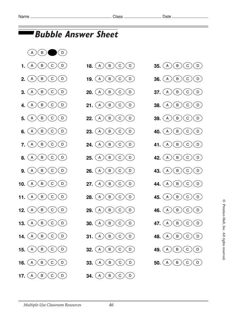 Answer Sheet Generator  Form