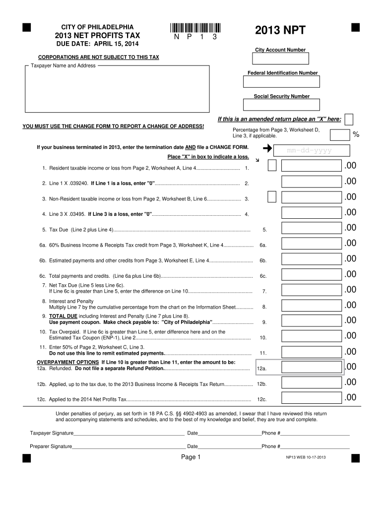  Npt Form 2013