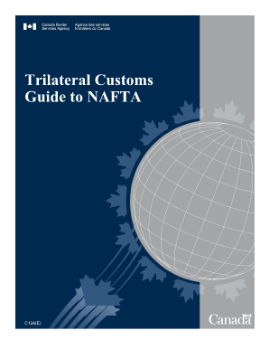 Trilateral Customs Guide to NAFTA Cbsa Asfc Gc  Form