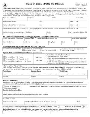 Idaho Disability License Plates and Placards ITD 3392 Idaho Disability License Plates and Placards ITD 3392 Itd Idaho  Form