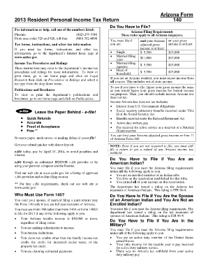 Arizona Form 140 Printable