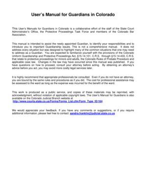 Colorado Guardianship Manual  Form