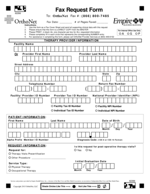 Empire Orthonet Form