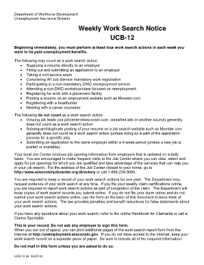 State of Wisconsin Ucb 12 E  Form