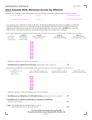 Form M1w