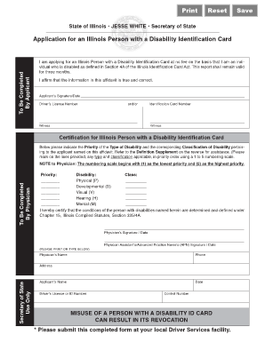 Disability Identification  Form
