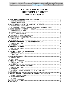 Iowa Contempt of Court Form