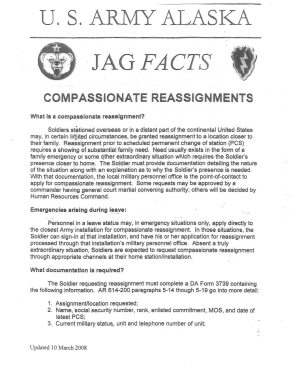 compassionate reassignment army officer