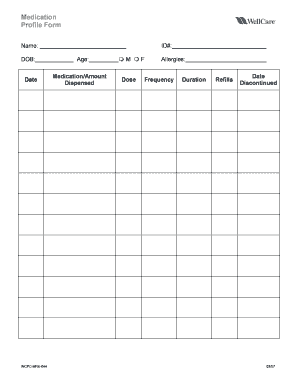Medication Profile Form