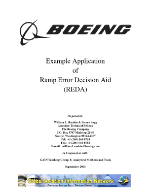 Example Application of Ramp Error Decision Aid REDA Flightsafety  Form