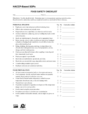 Haccp Based Sops Forms