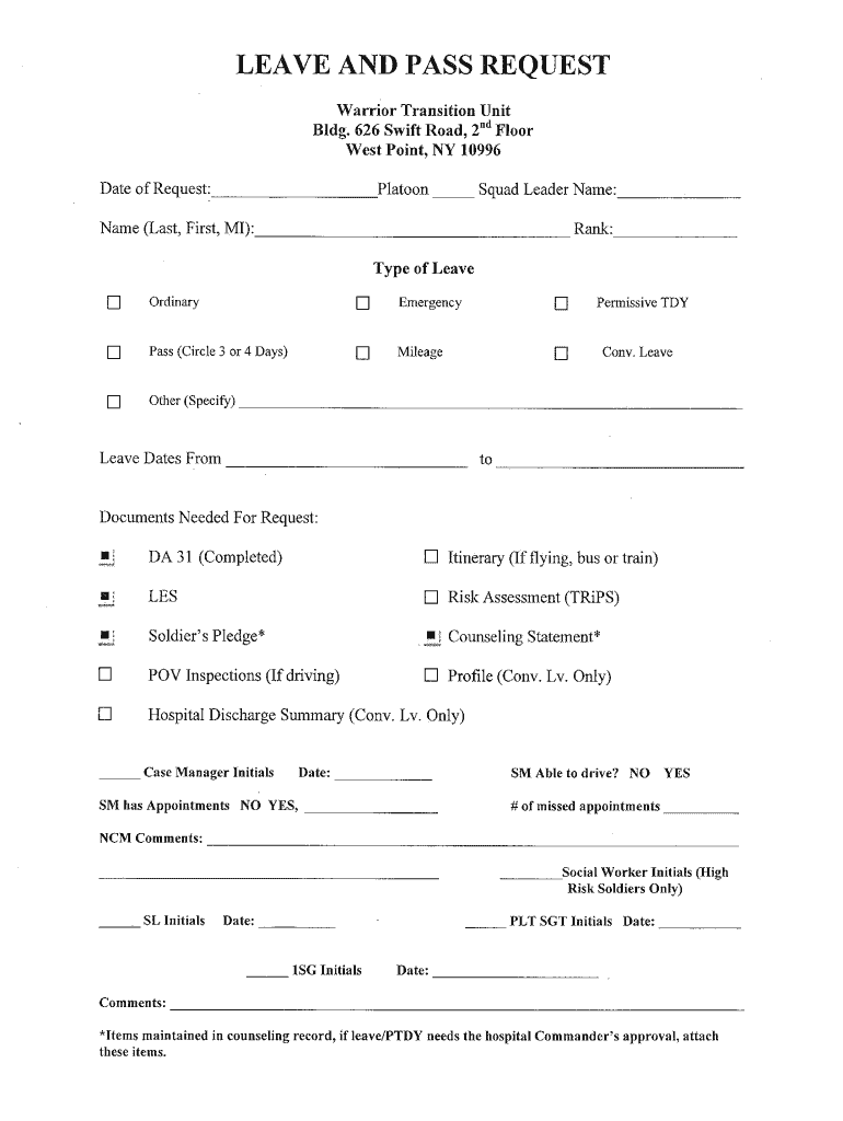 Sick Leave Forms