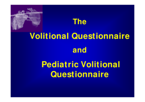 The Volitional Questionnaire ZHAW Gesundheit  Form