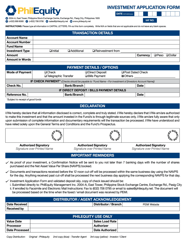 Philequity Form