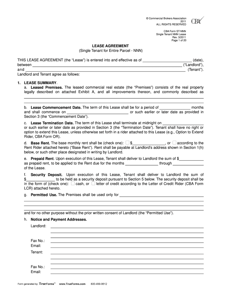 Cba Lease  Form