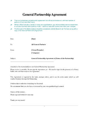 Notarized Agreement Template  Form