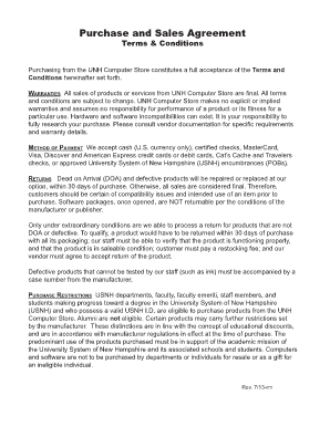 Sales Agreements Computer Purchase Form