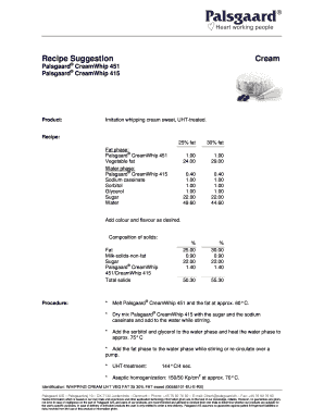 Imitation Cream Recipe  Form