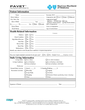 PAVET Forms PDF Linkia