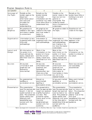 Poster Session Rubric  Form