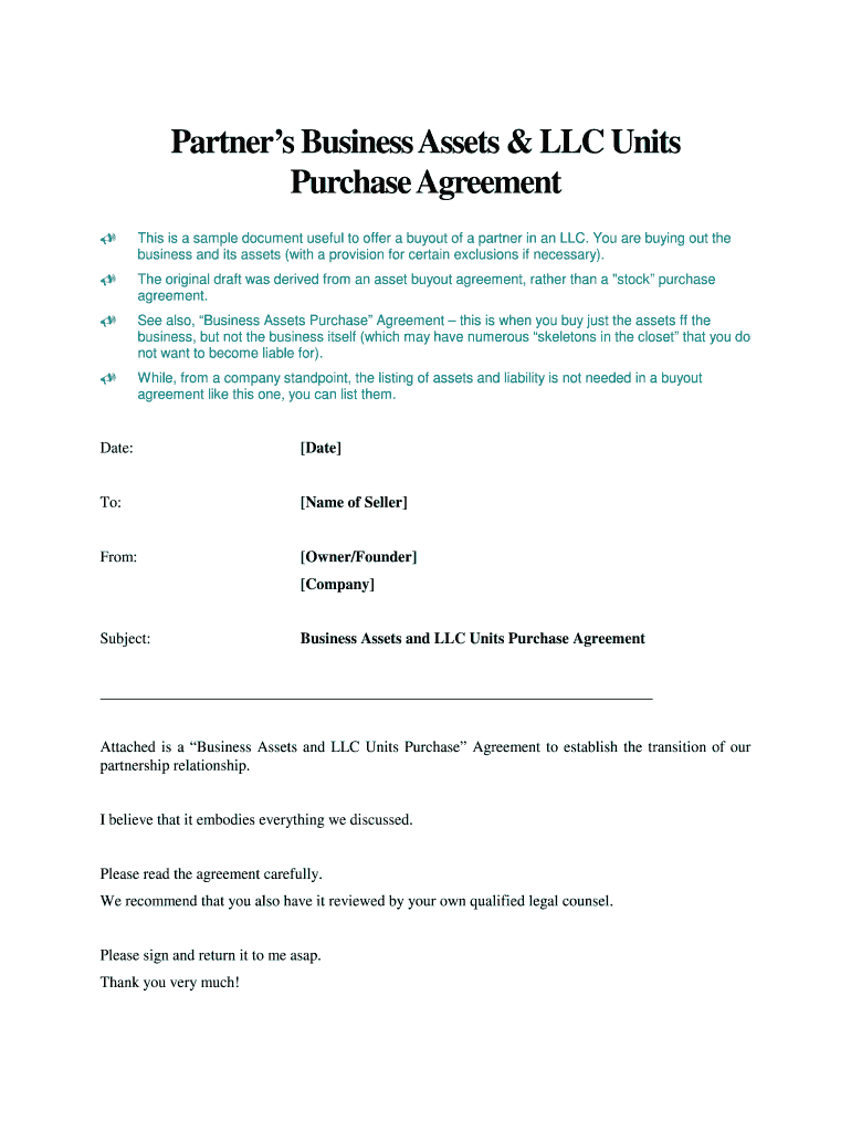 Partnership Buyout Form