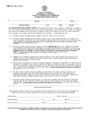 FORM ST 5 Rev 1 Georgia Department of Revenue Etax Dor Ga