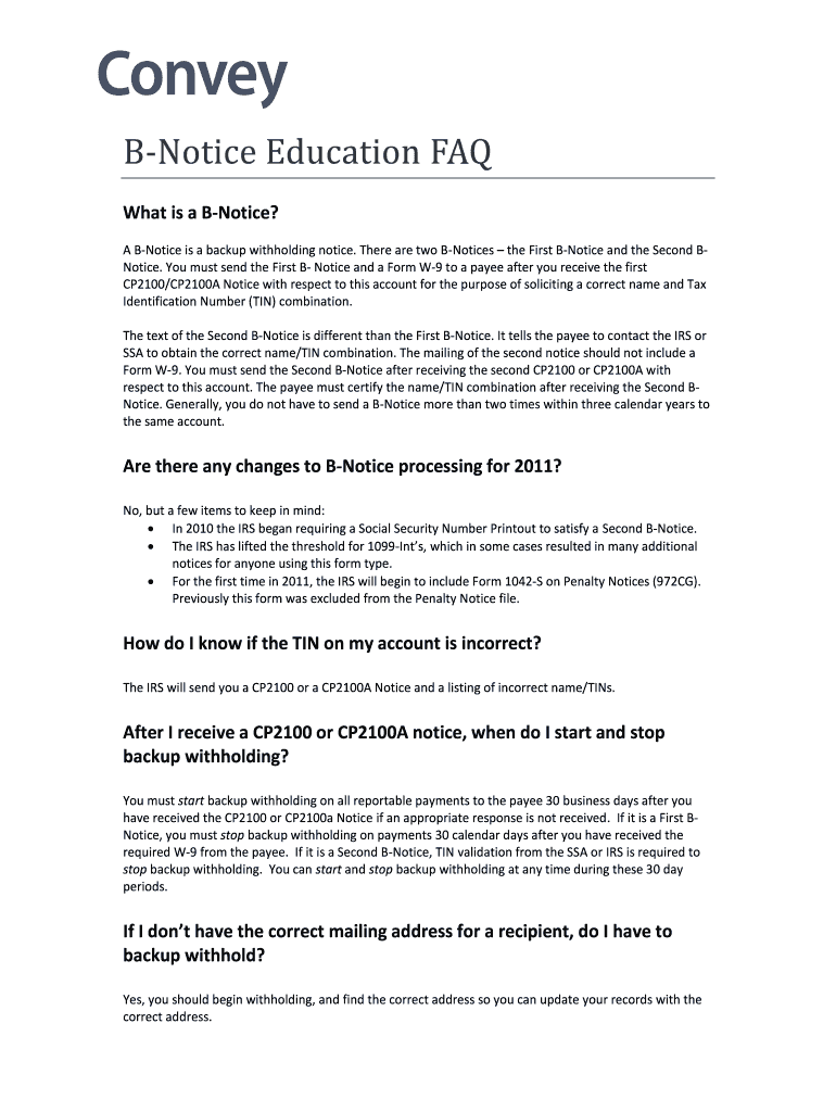 First B Notice PDF  Form