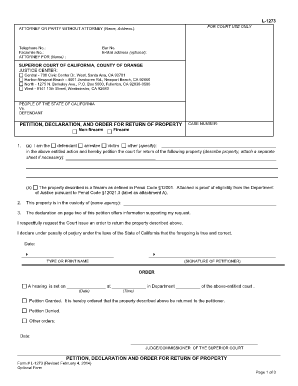 L 1273 Orange County Superior Court Occourts  Form