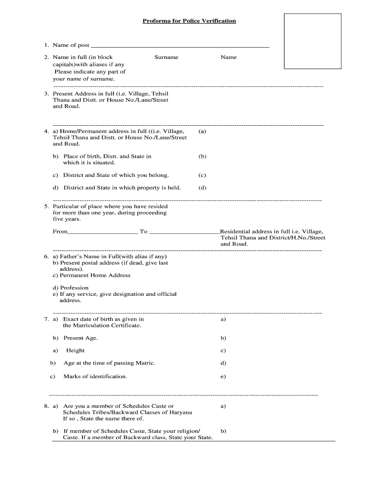 police verification application letter format pdf