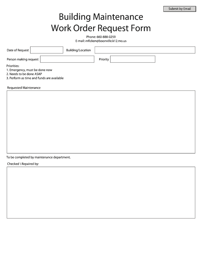 Building Maintenance Request Form