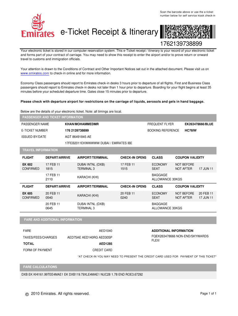 Ticket Receipt  Form