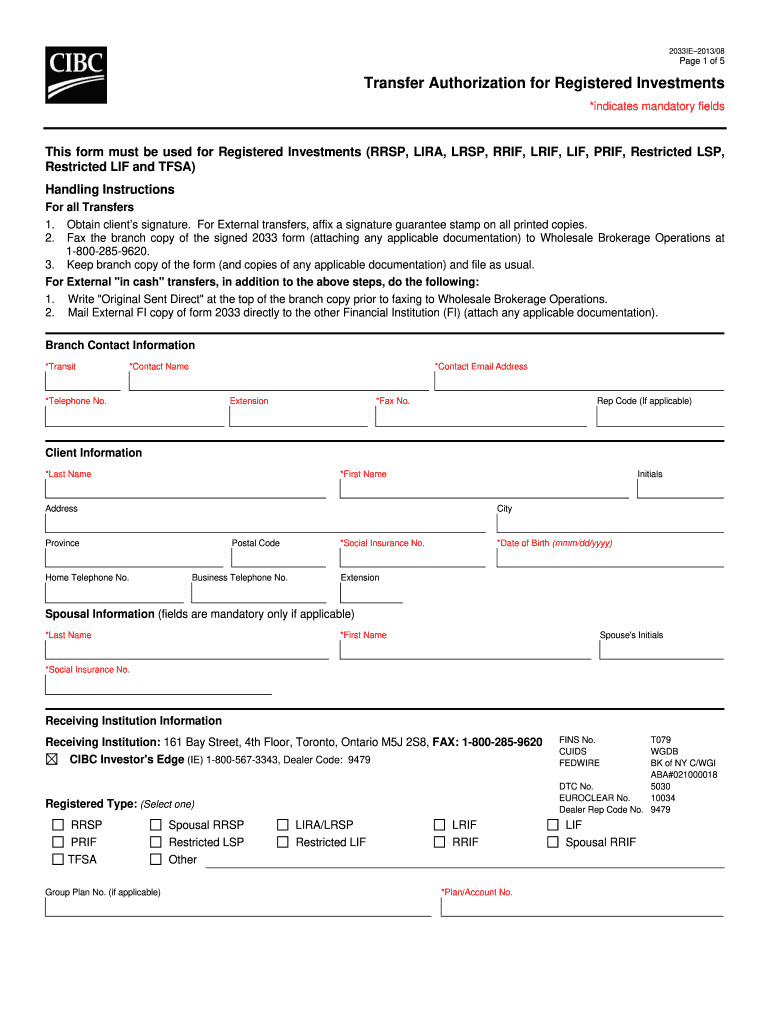 Get and Sign Cibc Pre Authorized Debit Form PDF 2013