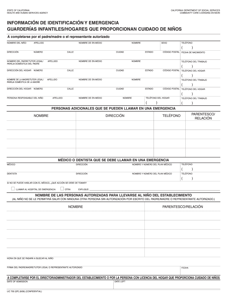 Lic 700  Form