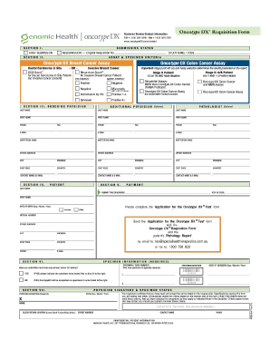 Oncotype Dx Printable Forms