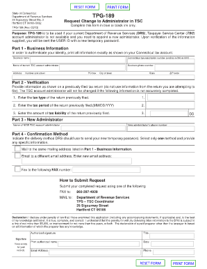 Form Tpg 189