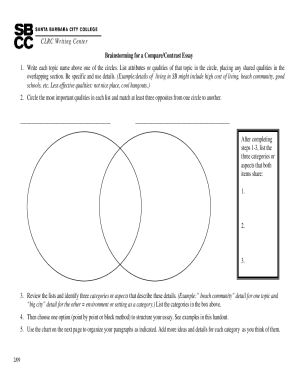 compare contrast thesis examples