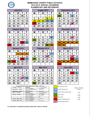 Dadeschools Calendar  Form