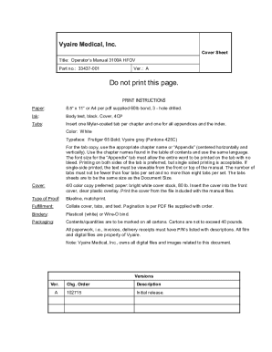 Sensormedics 3100a Service Manual  Form