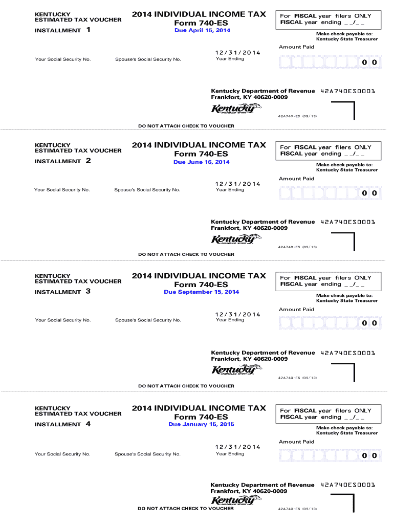  Form 740 Es 2020